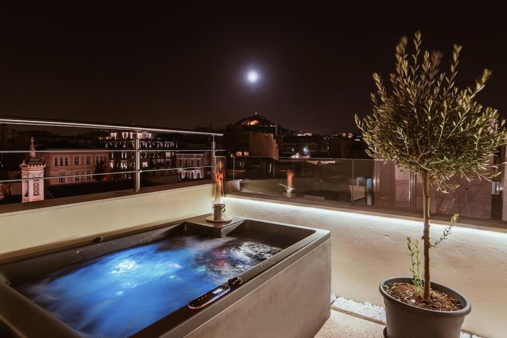 Heated Plunge Pool & Firepit Acropolis Penthouse Apartment Athens Luaran gambar