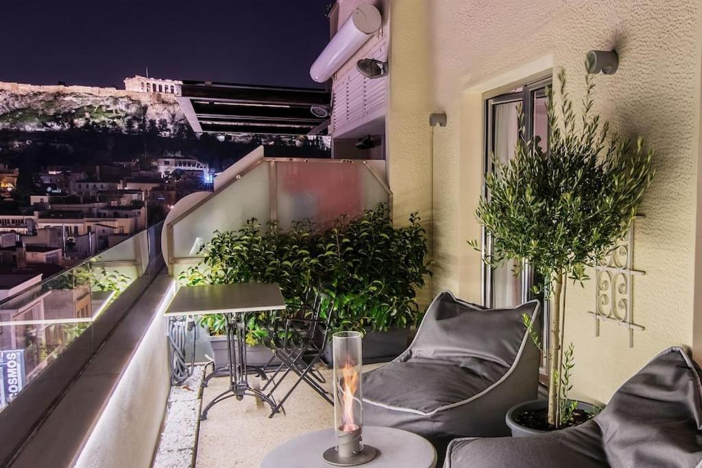 Heated Plunge Pool & Firepit Acropolis Penthouse Apartment Athens Luaran gambar