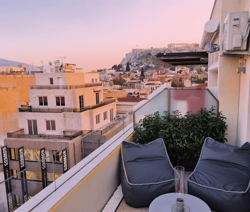 Heated Plunge Pool & Firepit Acropolis Penthouse Apartment Athens Luaran gambar